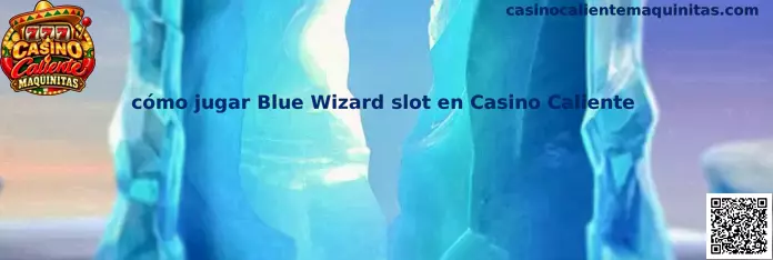 Imagen ilustrativa de Blue Wizard, tragamonedas de temática mágica asociada con la función Fire Blaze
