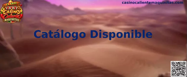 Catálogo disponible de Casino Caliente Maquinitas con opciones de navegación y categorías de juegos